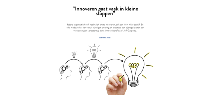 innoveren gaat vaak in kleine stappen