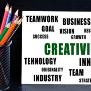 Creativity word on paper